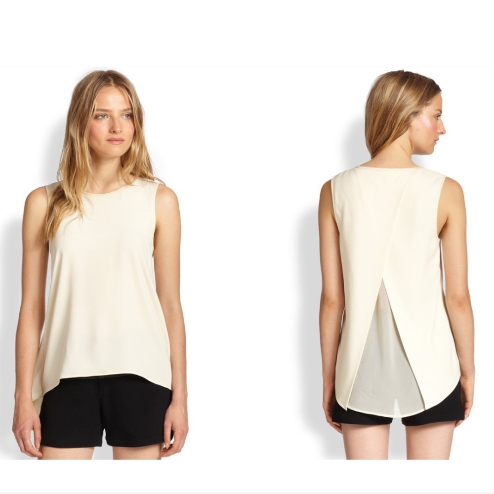 NWT Rag & Bone Harper Split Back Top in Almond Women’s Medium